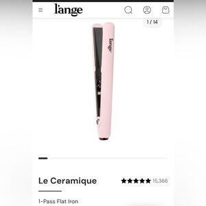 Lange Light Pink Ceramic Hair Straightener